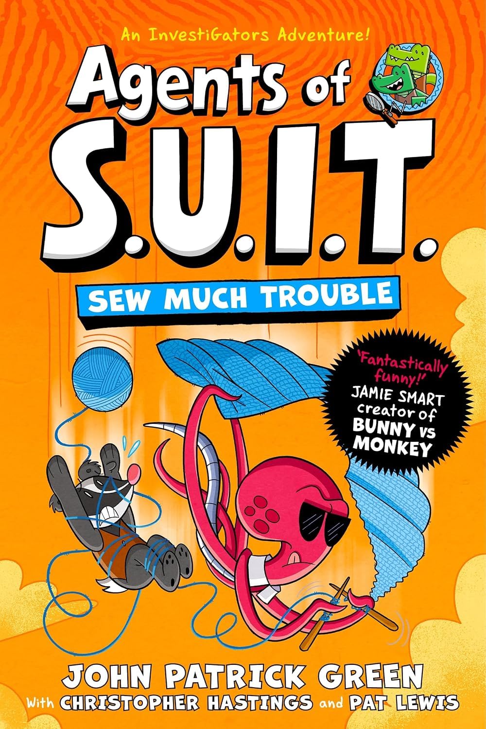 Agents of S.U.I.T.: Sew Much Trouble paperback cover, book 4 by John Patrick Green