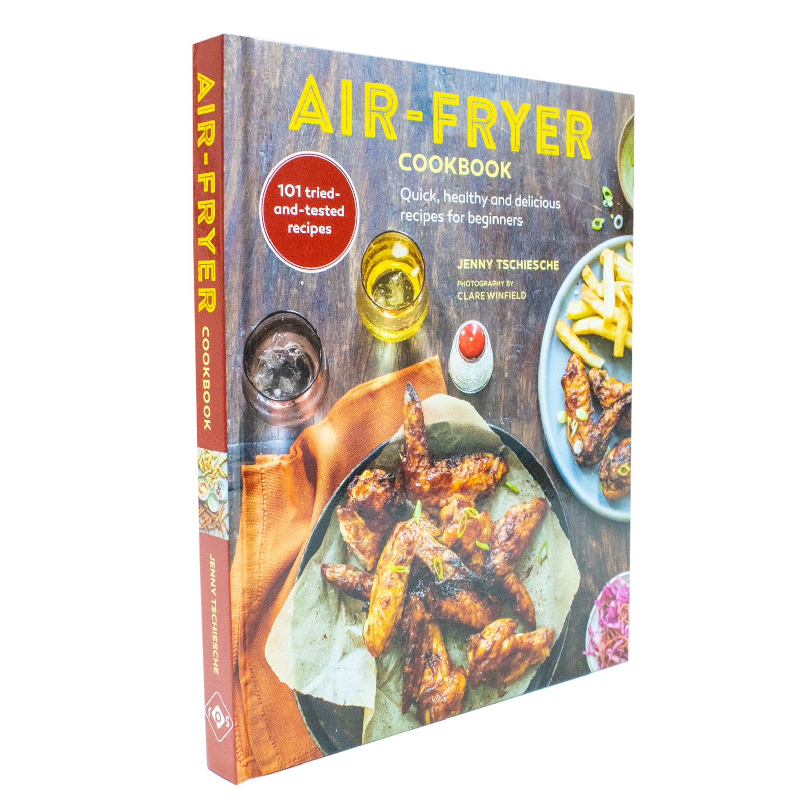 Air-Fryer Cookbook by Jenny Tschiesche inside page showing quick healthy recipe with photo