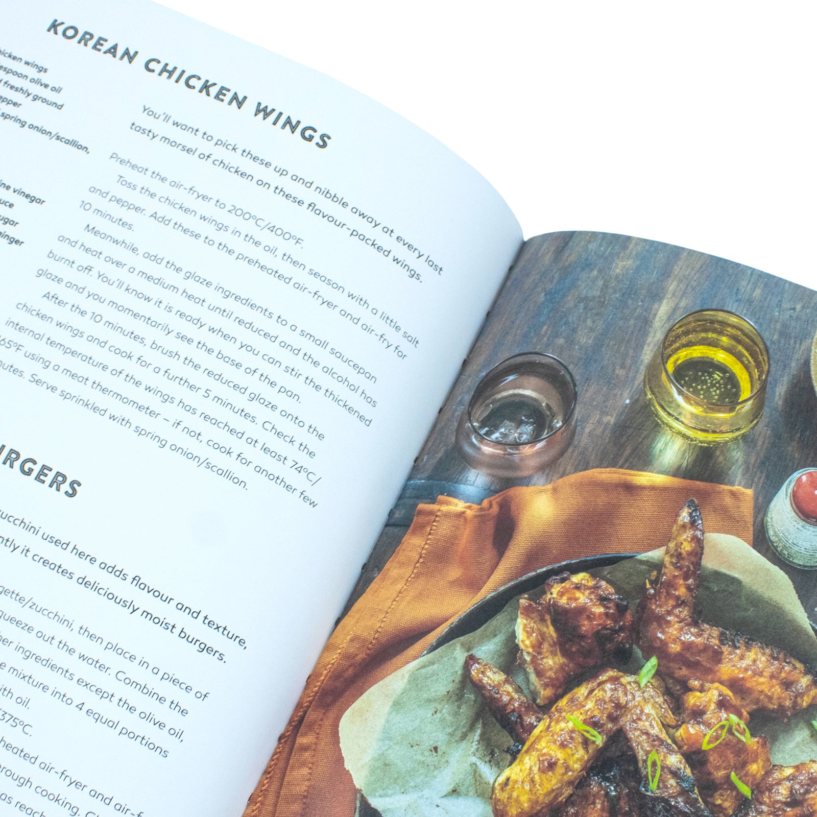 Air-Fryer Cookbook by Jenny Tschiesche inside page with healthy snack recipe photo
