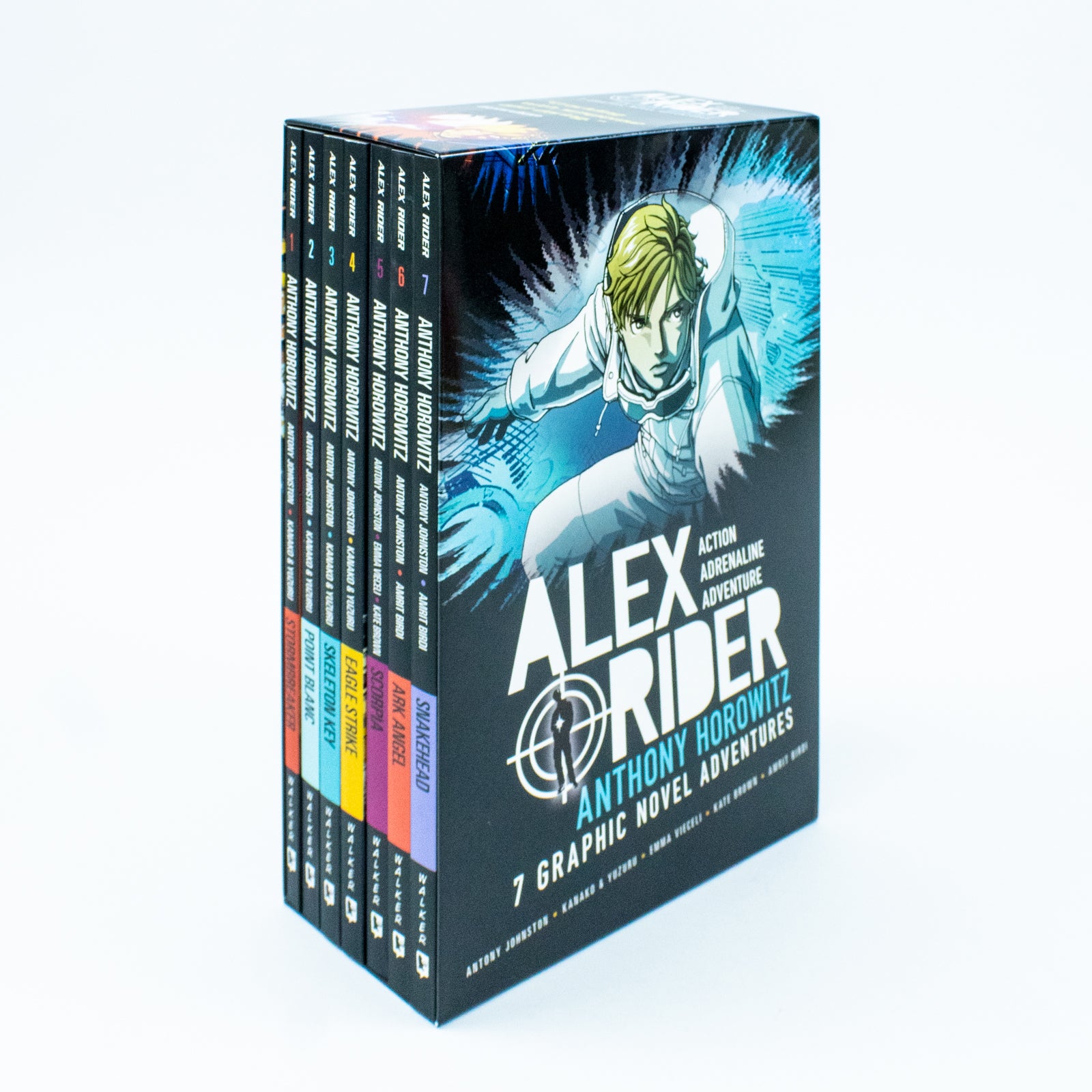 Alex Rider Graphic Novel Adventures 7 Books Collection Set by Anthony Horowitz - front cover paperback box set