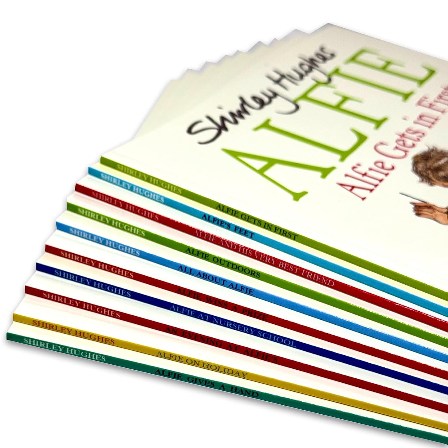 Alfie collection paperback set featuring An Evening at Alfie's and Alfie Wins a Prize by Shirley Hughes