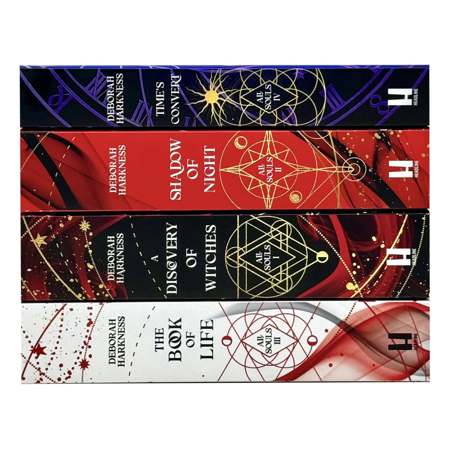 All Souls 4 book paperback set by Deborah Harkness showing front covers of all titles