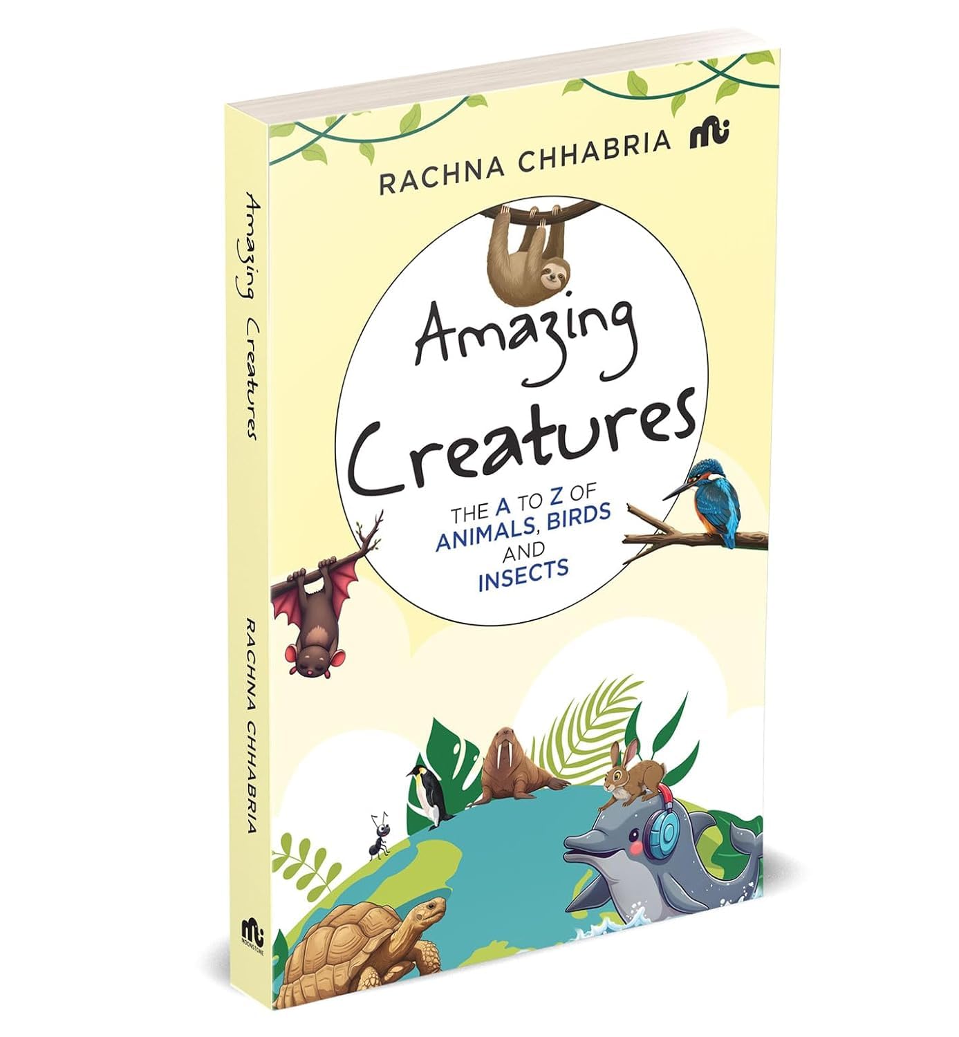 Amazing Creatures A to Z animal fact book by Rachna Chhabria - back cover with blurb