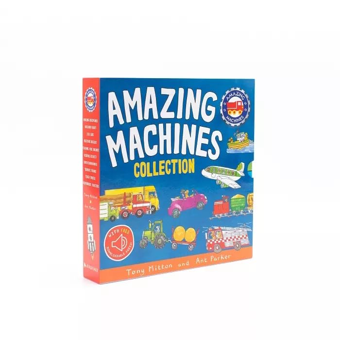 Amazing Machines 10 book box set titles by Tony Mitton and Ant Parker including Roaring Rockets and Cool Cars