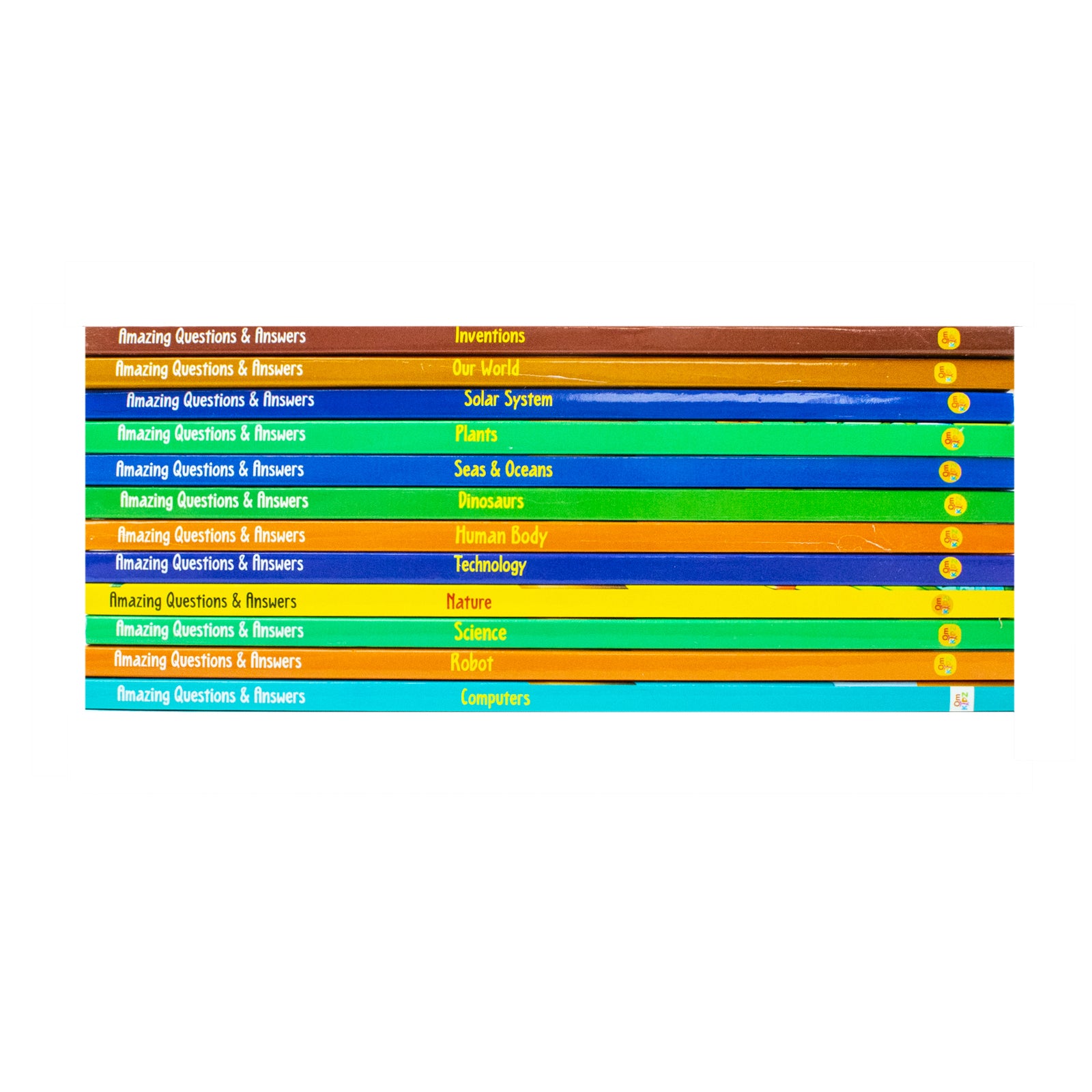 Encyclopedia of Amazing Questions & Answers 12 Books Collection Set by Om Books Editorial Team - Paperback Ages 6+ - Solar System, Dinosaurs, Inventions & More