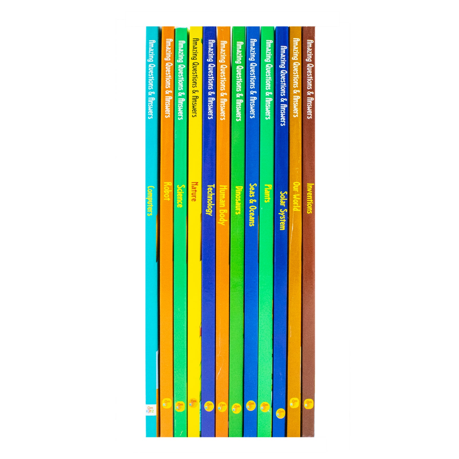 Encyclopedia of Amazing Questions & Answers 12 Books Collection Set by Om Books Editorial Team - Paperback Ages 6+ - Solar System, Dinosaurs, Inventions & More
