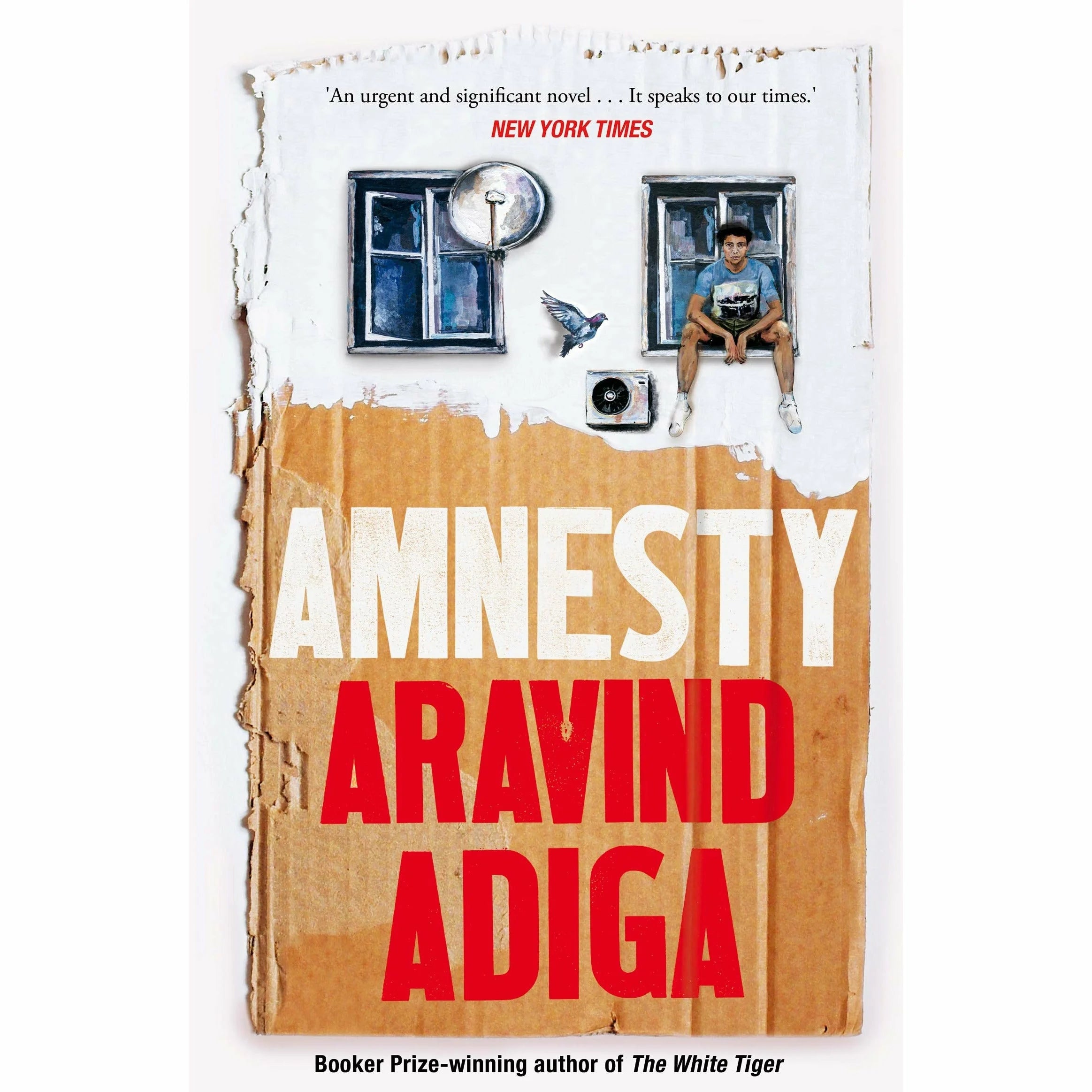 Amnesty by Aravind Adiga - Contemporary Fiction Paperback Novel Cover