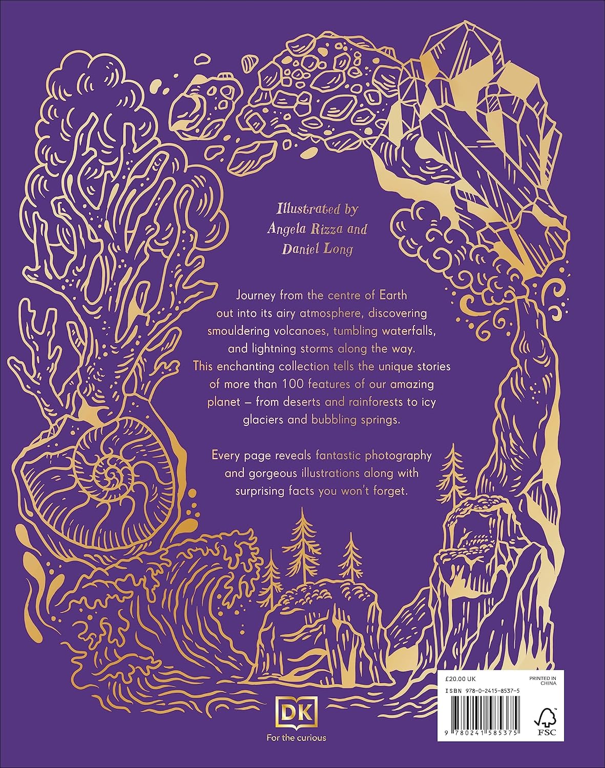 Interior spread from An Anthology of Our Extraordinary Earth showing earth science illustrations and photography
