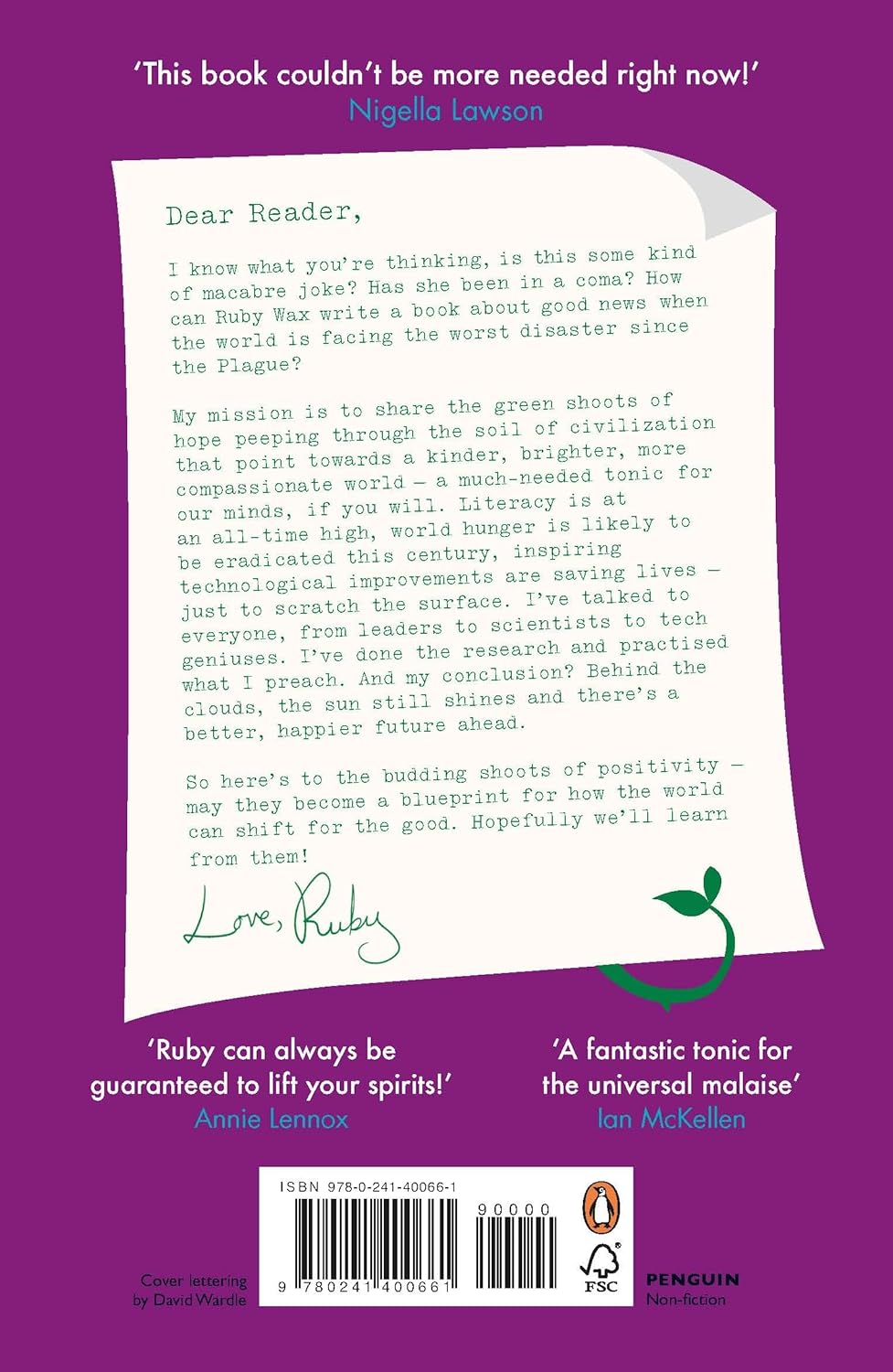 And Now For The Good News... The Much-Needed Tonic by Ruby Wax - Paperback back cover