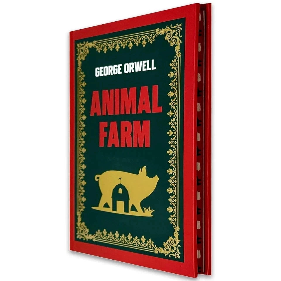 Spine detail of the Animal Farm deluxe hardback collector's edition by George Orwell