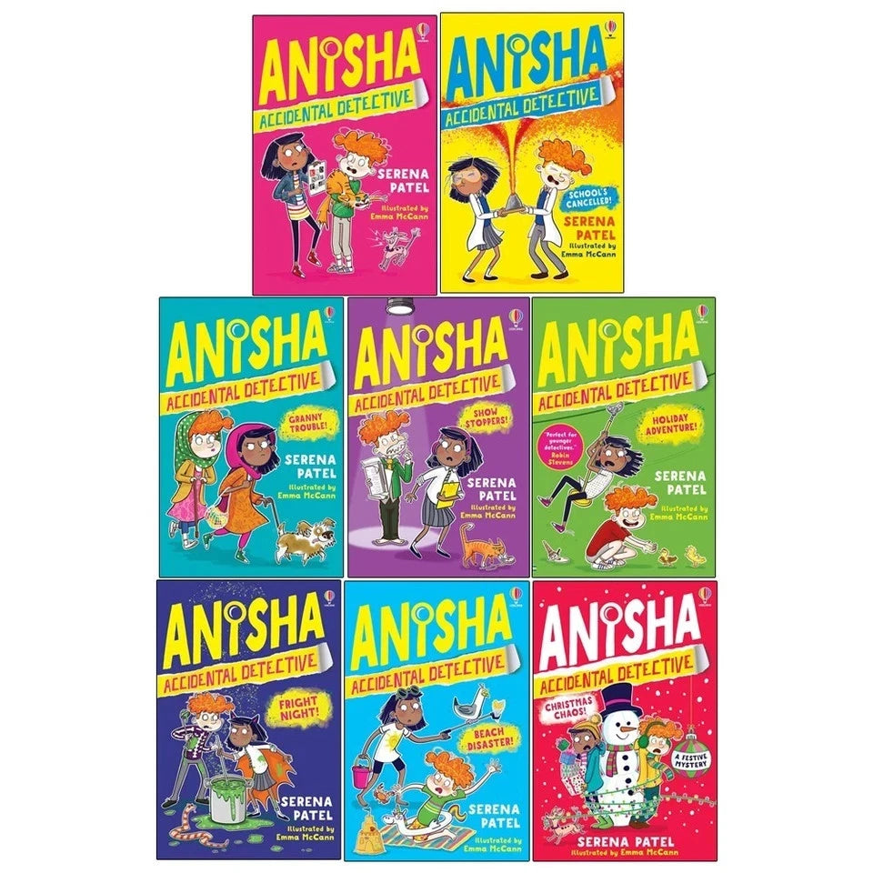 Anisha Accidental Detective 8 Books Collection Set by Serena Patel - paperback box set cover for ages 7-11