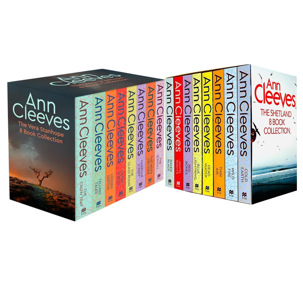 Ann Cleeves 14 books crime fiction paperback set featuring Vera Stanhope and Shetland series titles