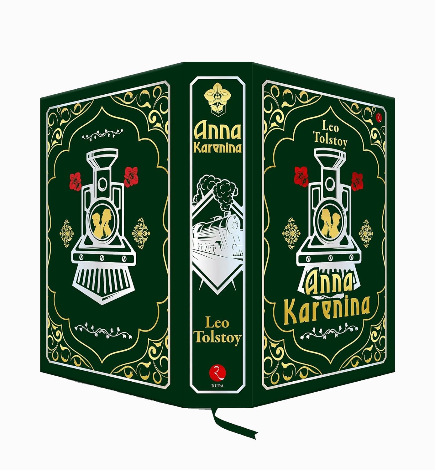 Anna Karenina by Leo Tolstoy - leather-bound hardback spine and binding detail
