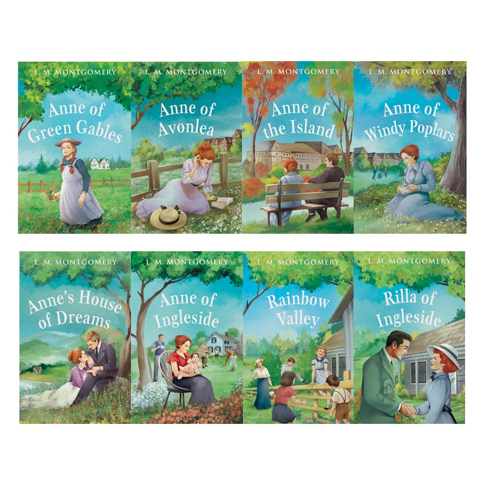 Anne of Green Gables 8 Book Paperback Collection Set by L. M. Montgomery - full set cover