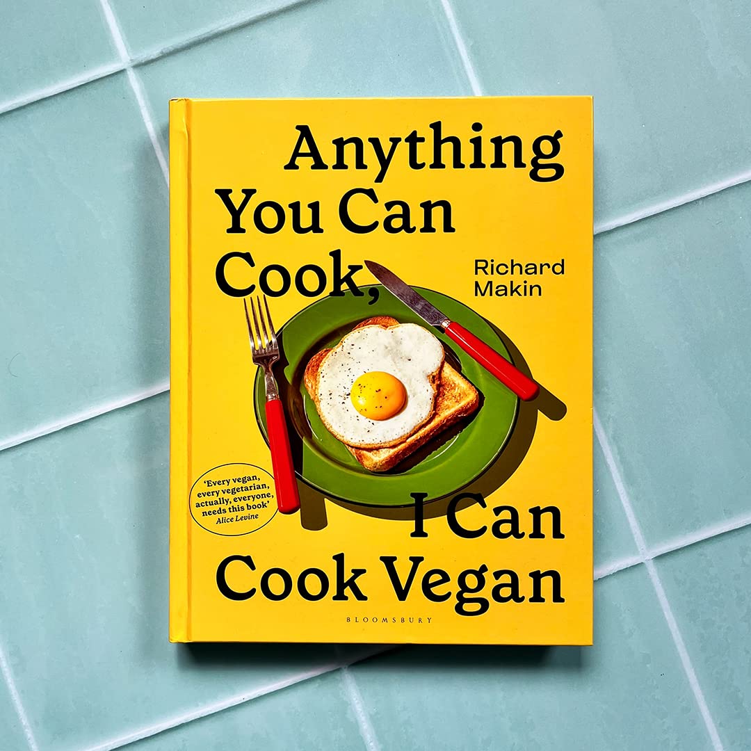 Anything You Can Cook, I Can Cook Vegan by Richard Makin - hardback vegan cookbook detail view