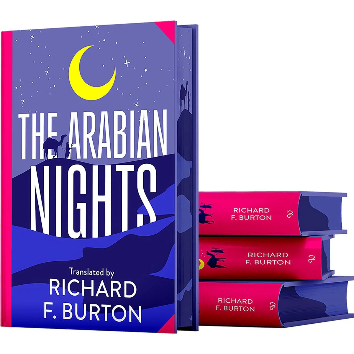 Arabian Nights by Sir Richard F. Burton displayed on a shelf, Wilco Classics sprayed edge premium hardback edition