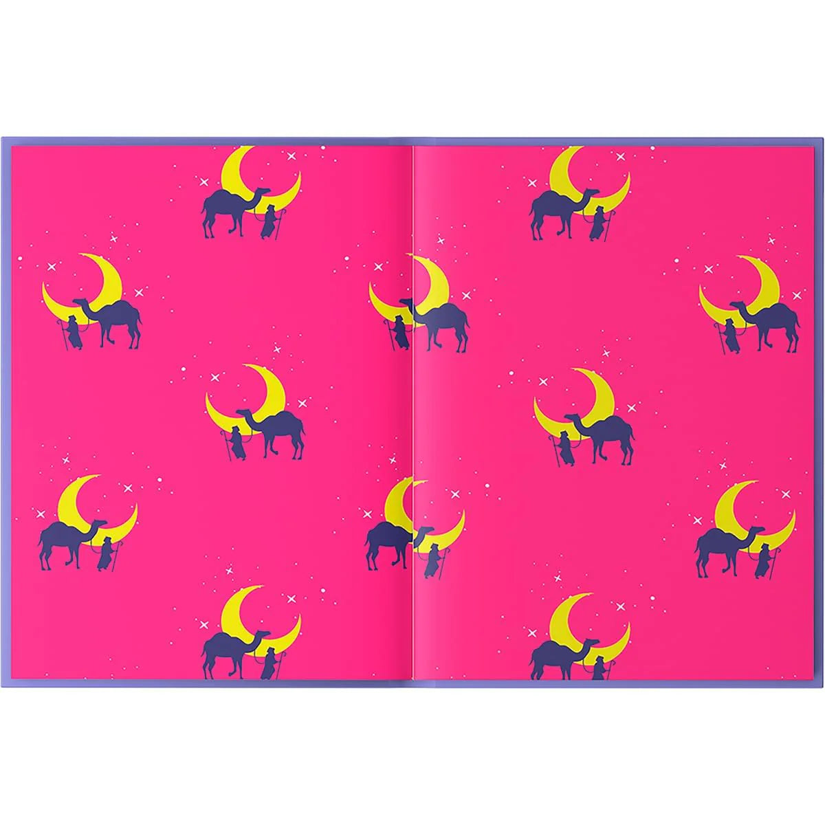 Close-up of the coloured sprayed page edges on the Arabian Nights premium hardback by Sir Richard F. Burton