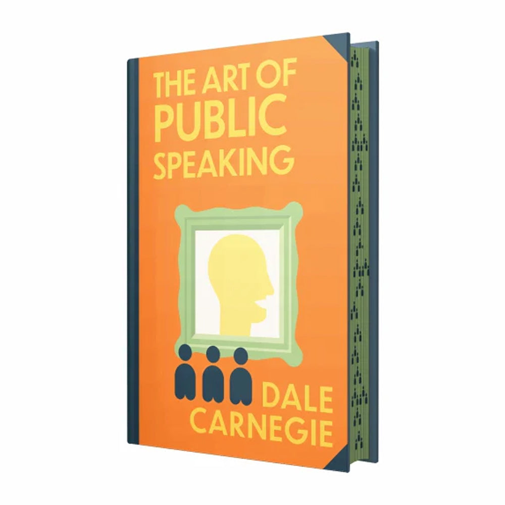 The Art of Public Speaking by Dale Carnegie hardback book detail showing sprayed edge pages