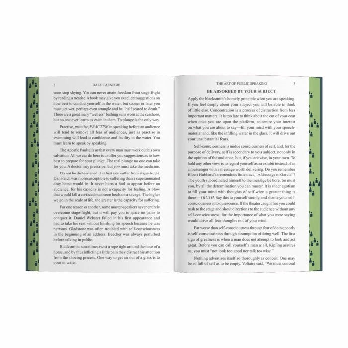 The Art of Public Speaking by Dale Carnegie Wilco Classics hardback spine and cover view
