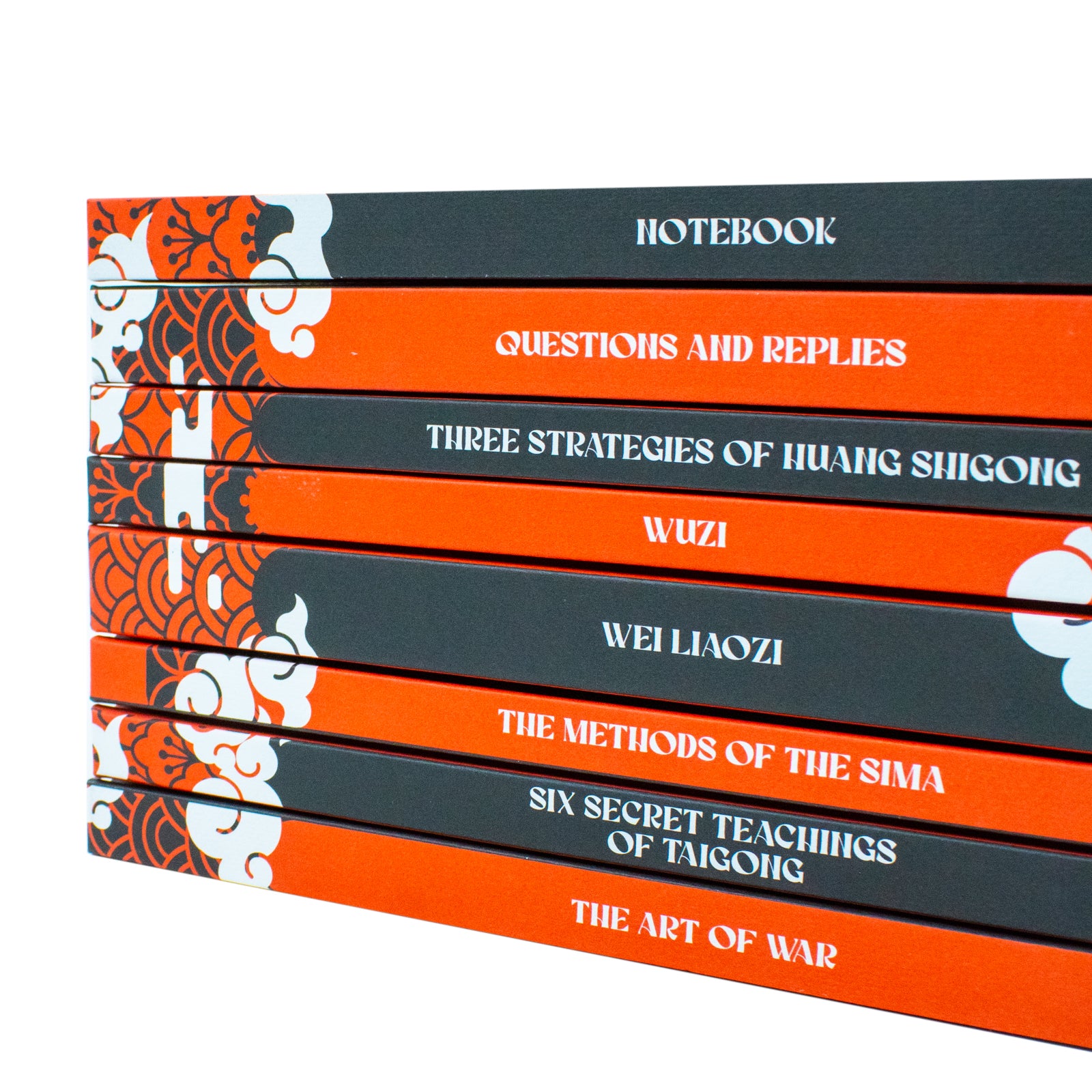 Close-up of hardback covers in The Complete Art of War 8 Books Collection box set