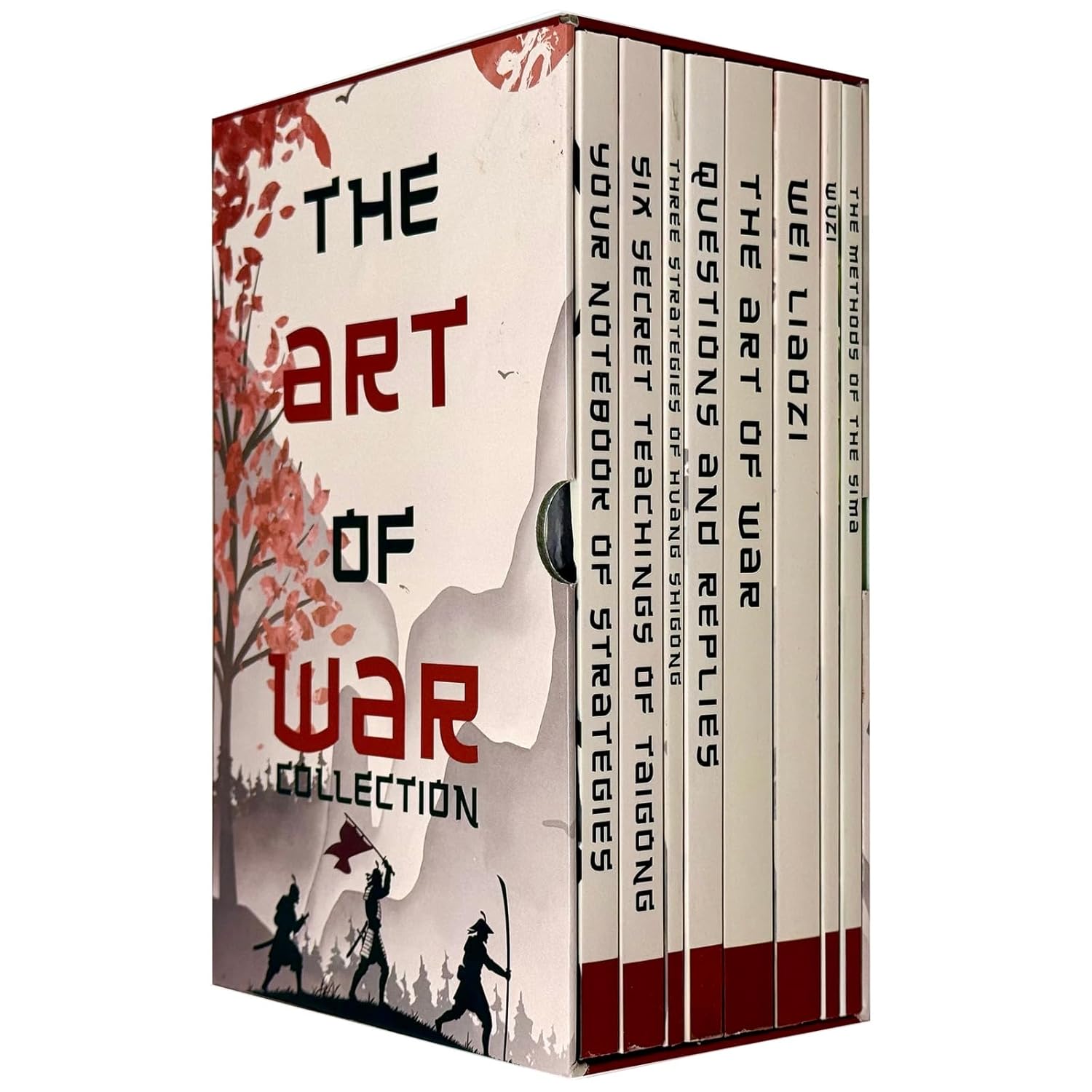 Close-up of individual paperback covers from the Art of War & Related Reads 8 Books Collection Set