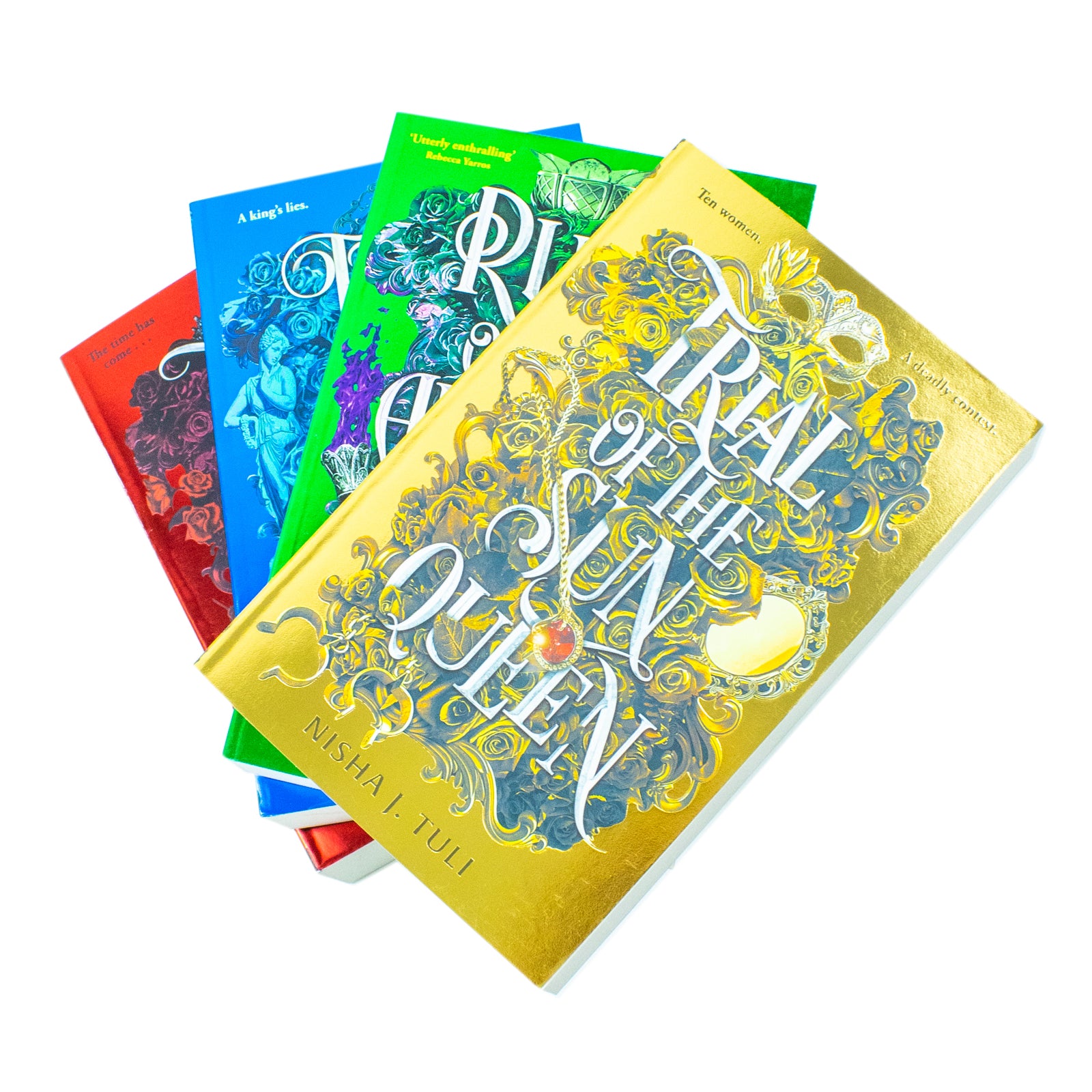 Artefacts of Ouranos 4 Books Collection Set by Nisha J. Tuli - Trial of the Sun Queen, Rule of the Aurora King, Fate of the Sun King, Tale of the Heart Queen - Paperback Fantasy Romance Box Set