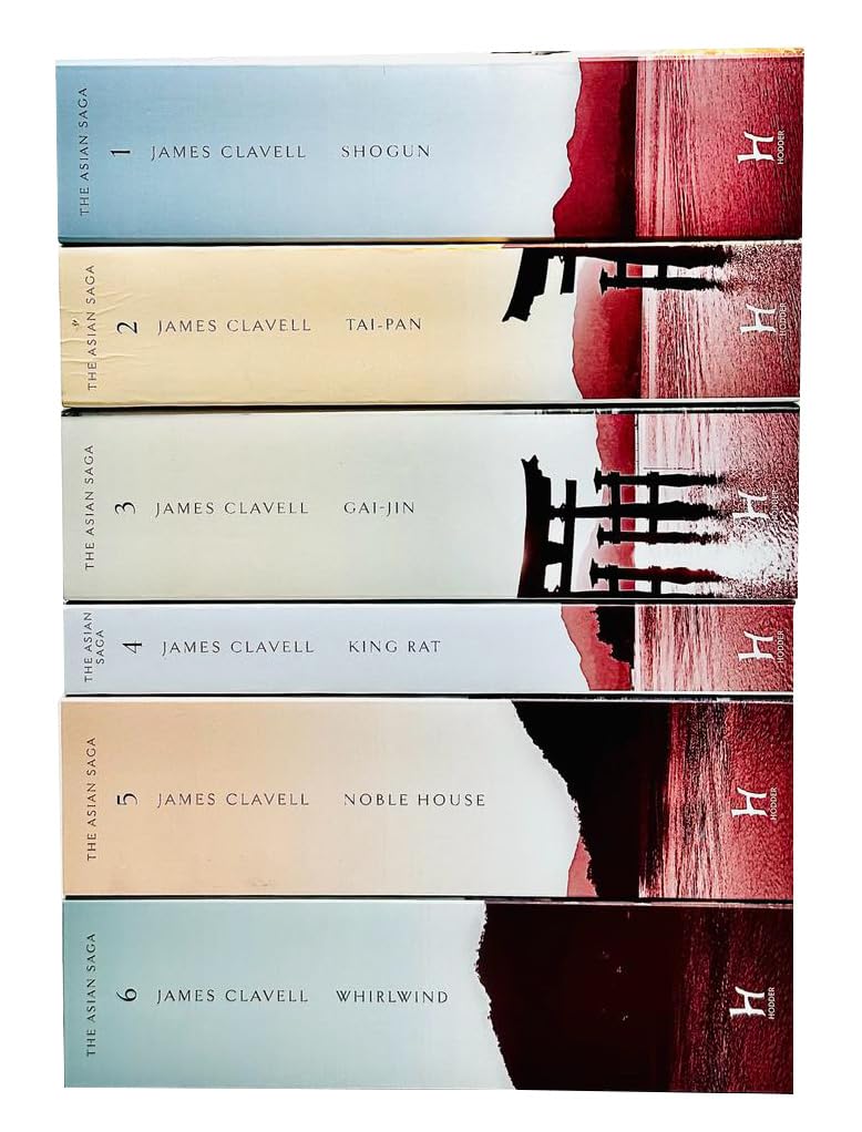 Asian Saga 6 Books Collection Set by James Clavell - Shogun, Tai-Pan, Gai-Jin, King Rat, Noble House, Whirlwind - Paperback edition