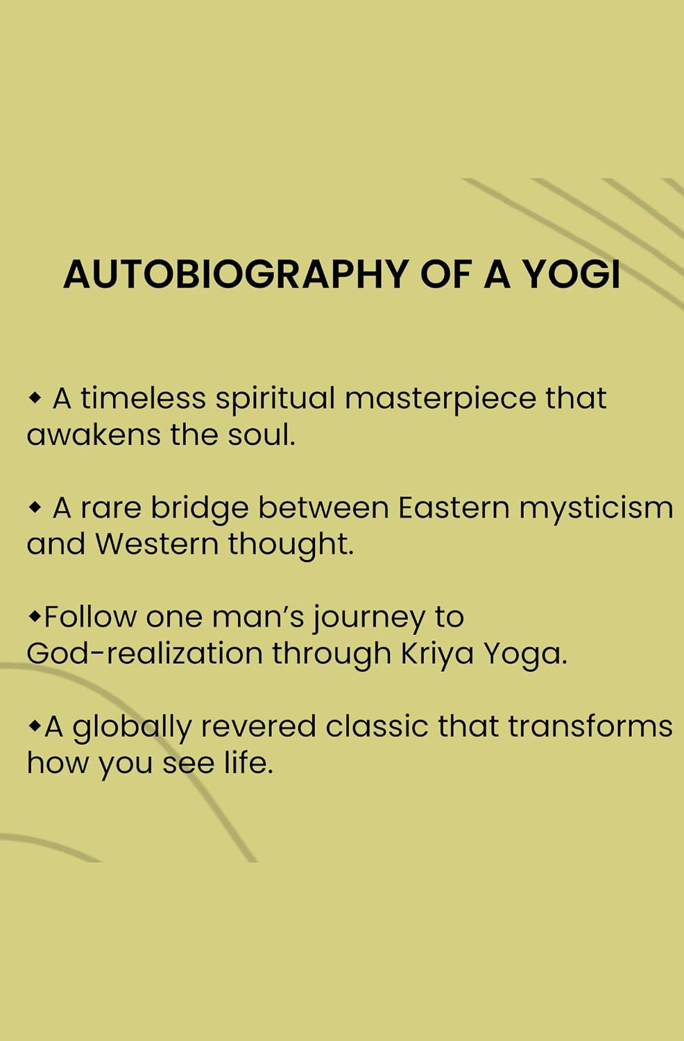 Close-up of Autobiography of a Yogi paperback cover by Paramahansa Yogananda
