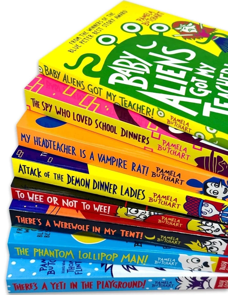 Baby Aliens Izzy and Friends 8 Books Collection Set back cover detail, Pamela Butchart paperback set