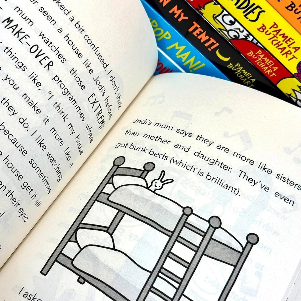 Baby Aliens Izzy and Friends paperback collection set stacked, funny school stories for ages 7-9