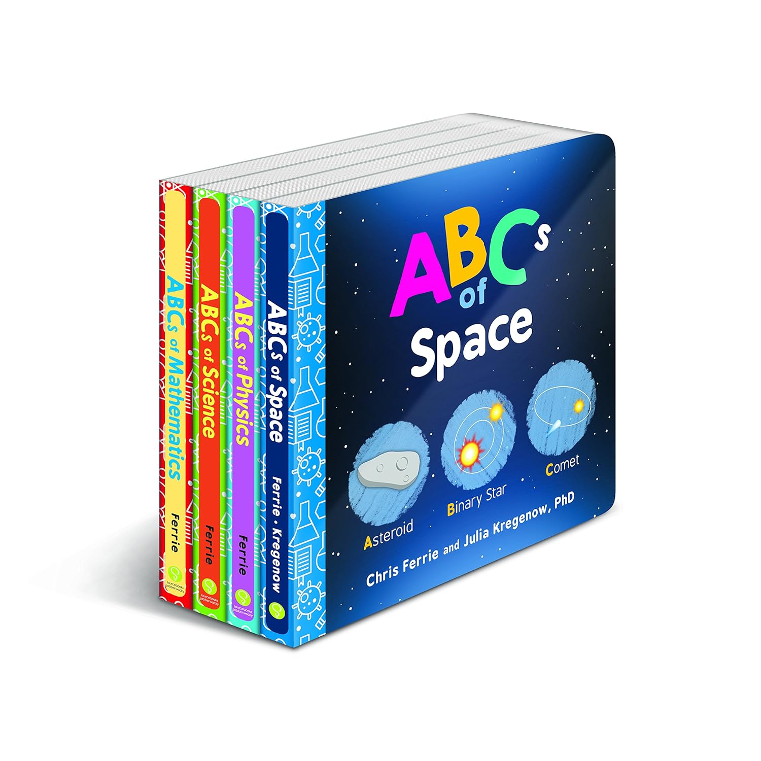 Baby University ABC's 4 Book Board Book Set by Chris Ferrie - front cover, ages 1-3
