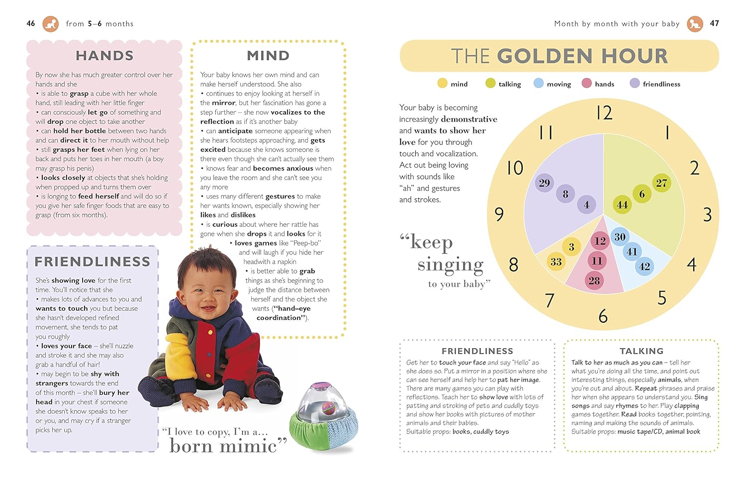 Baby's First Skills by Dr Miriam Stoppard - sample page with age-appropriate play activities
