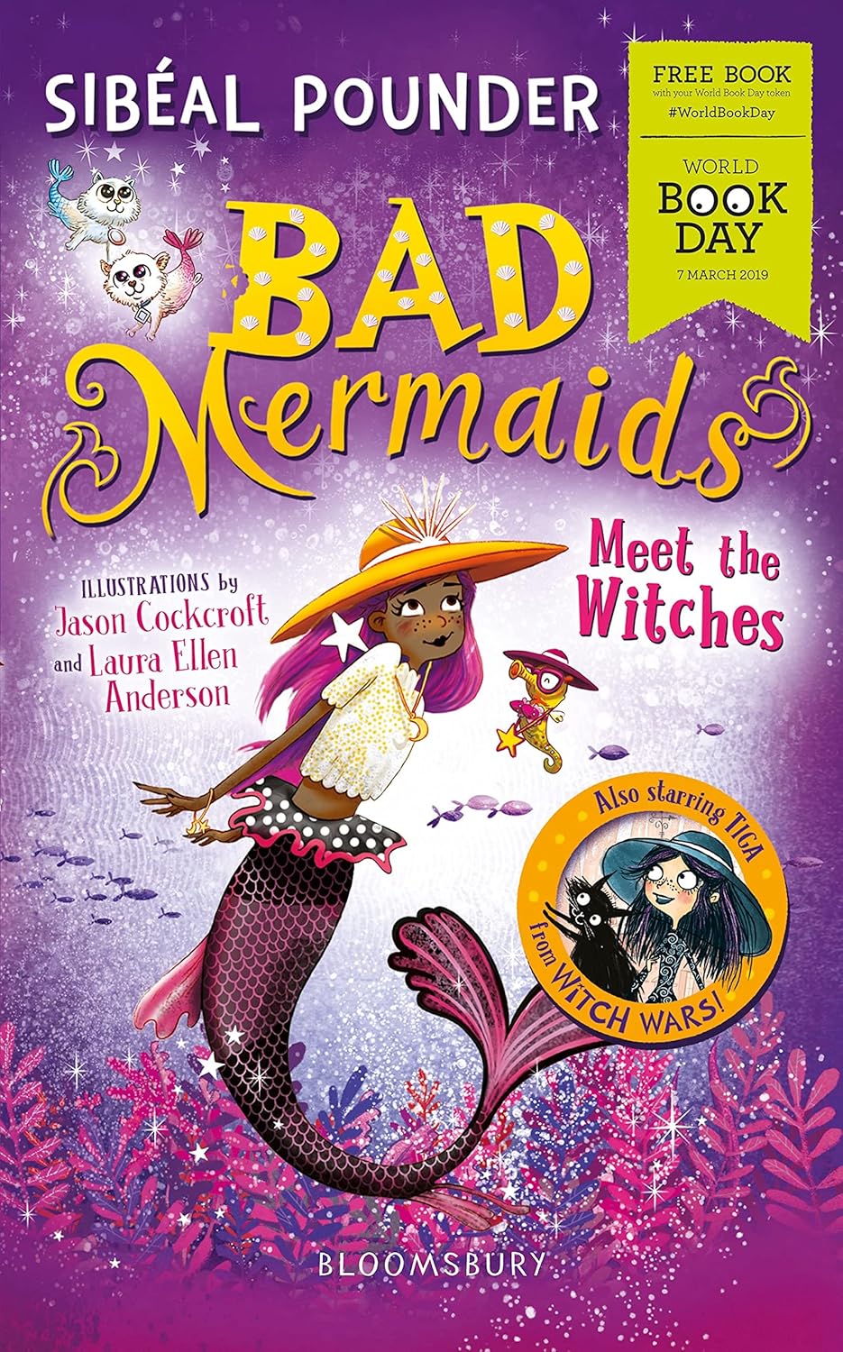 Bad Mermaids Meet the Witches by Sibéal Pounder - World Book Day 2019 paperback cover, ages 7-9