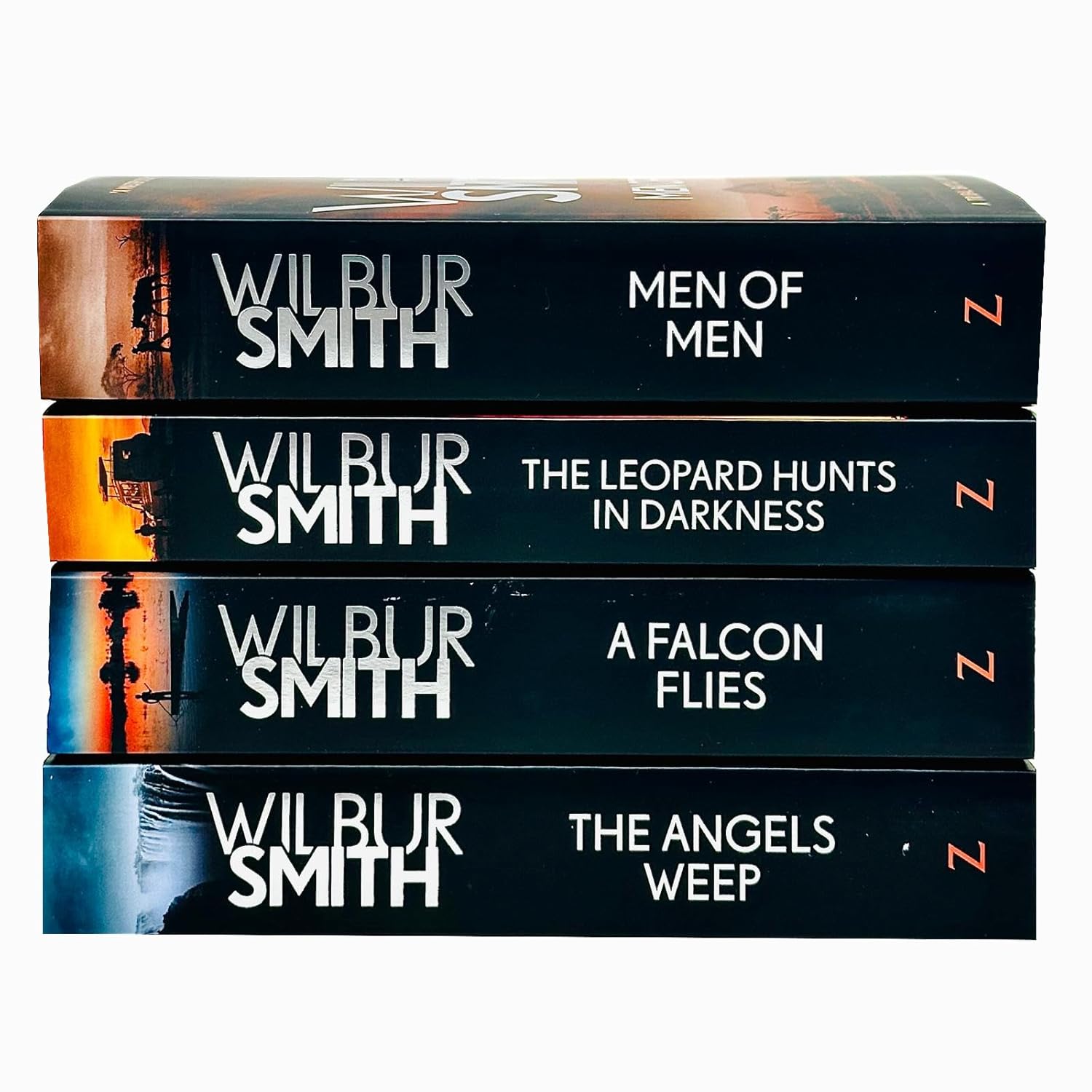 Wilbur Smith Ballantyne family saga 4 book paperback collection - close up cover detail