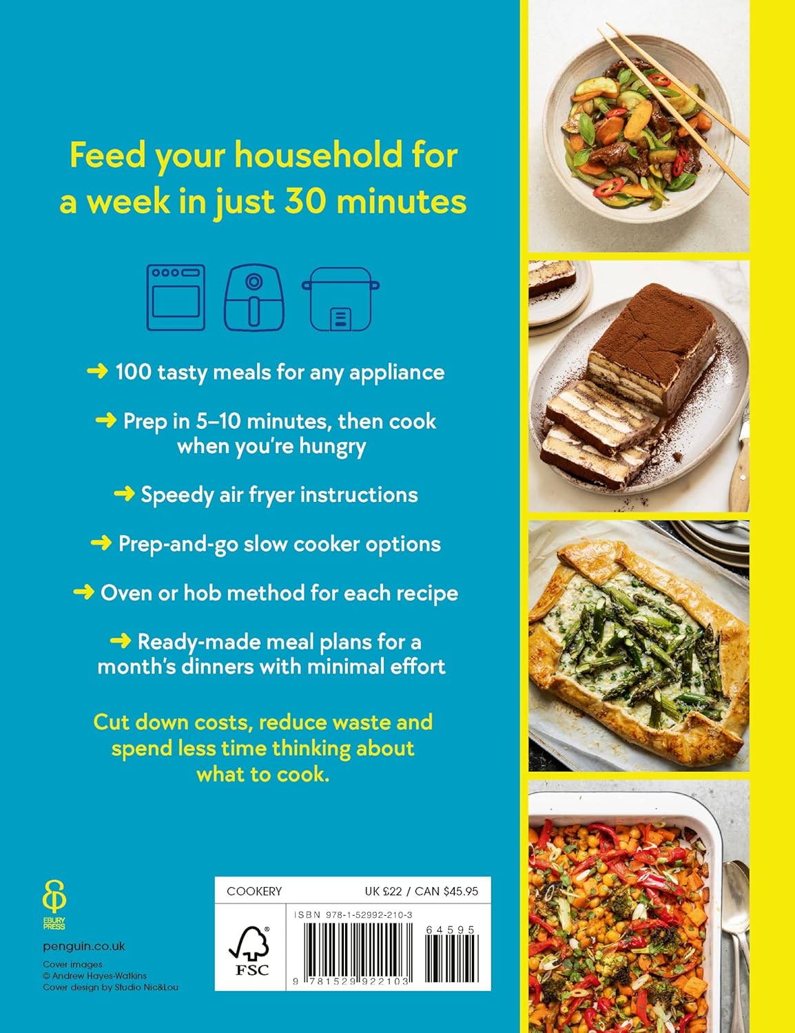 The Batch Lady Rapid Dinners by Suzanne Mulholland - Sunday Times Bestseller Hardback Cookbook back cover