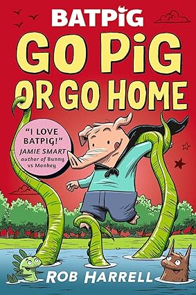 Batpig 3 Books Collection Set by Rob Harrell - spines view of paperback graphic novel box set