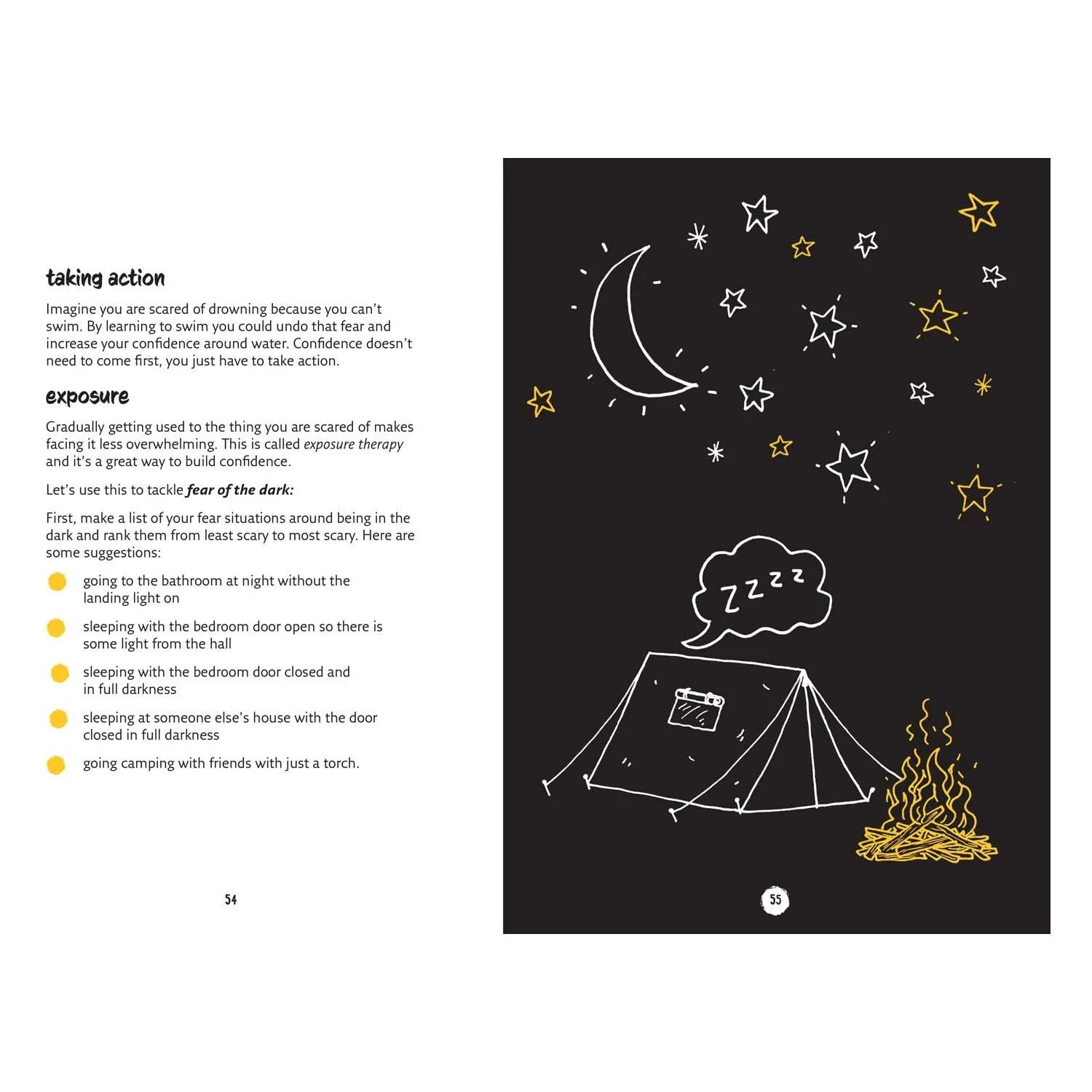 Be Confident Be You by Becky Goddard-Hill - teenage guide interior page, self-help activities