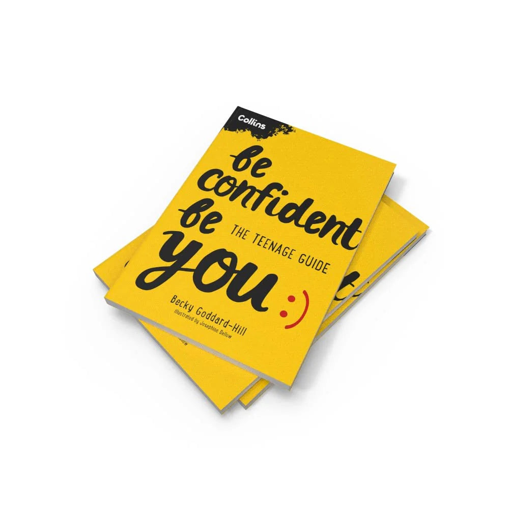 Be Confident Be You by Becky Goddard-Hill - paperback spine and side view, Collins publisher