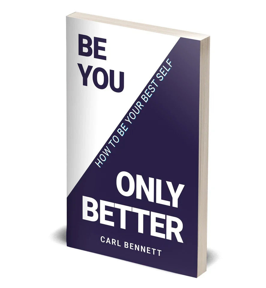 Back cover of Be You, Only Better by Carl Bennett, Rupa Publications self-help paperback