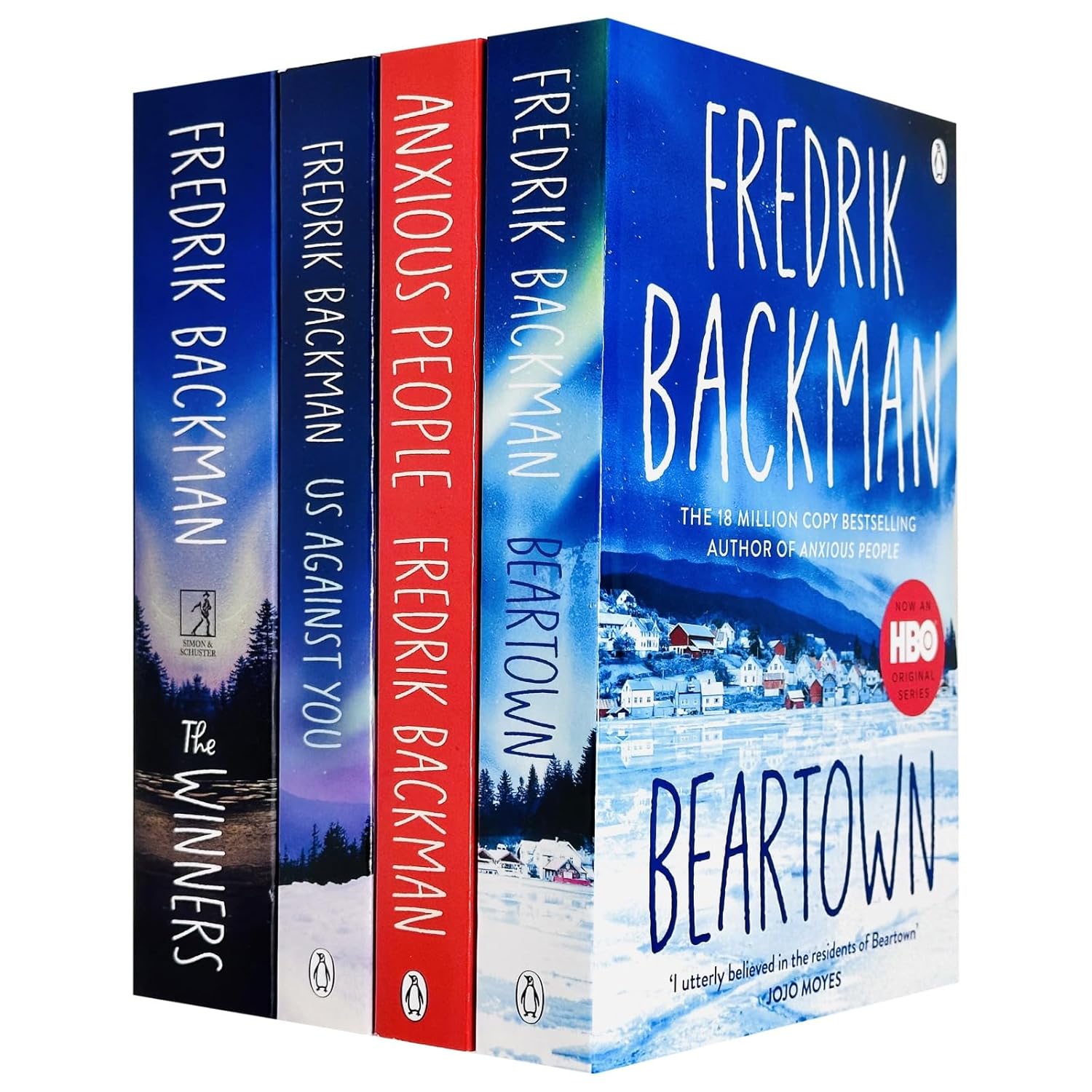 Beartown Series 4 Books Collection Set by Fredrik Backman - Beartown, Us Against You, The Winners, Anxious People - Paperback