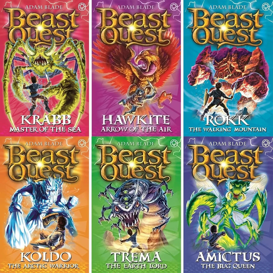 Beast Quest 30 book paperback collection covers Series 1 to 5 by Adam Blade