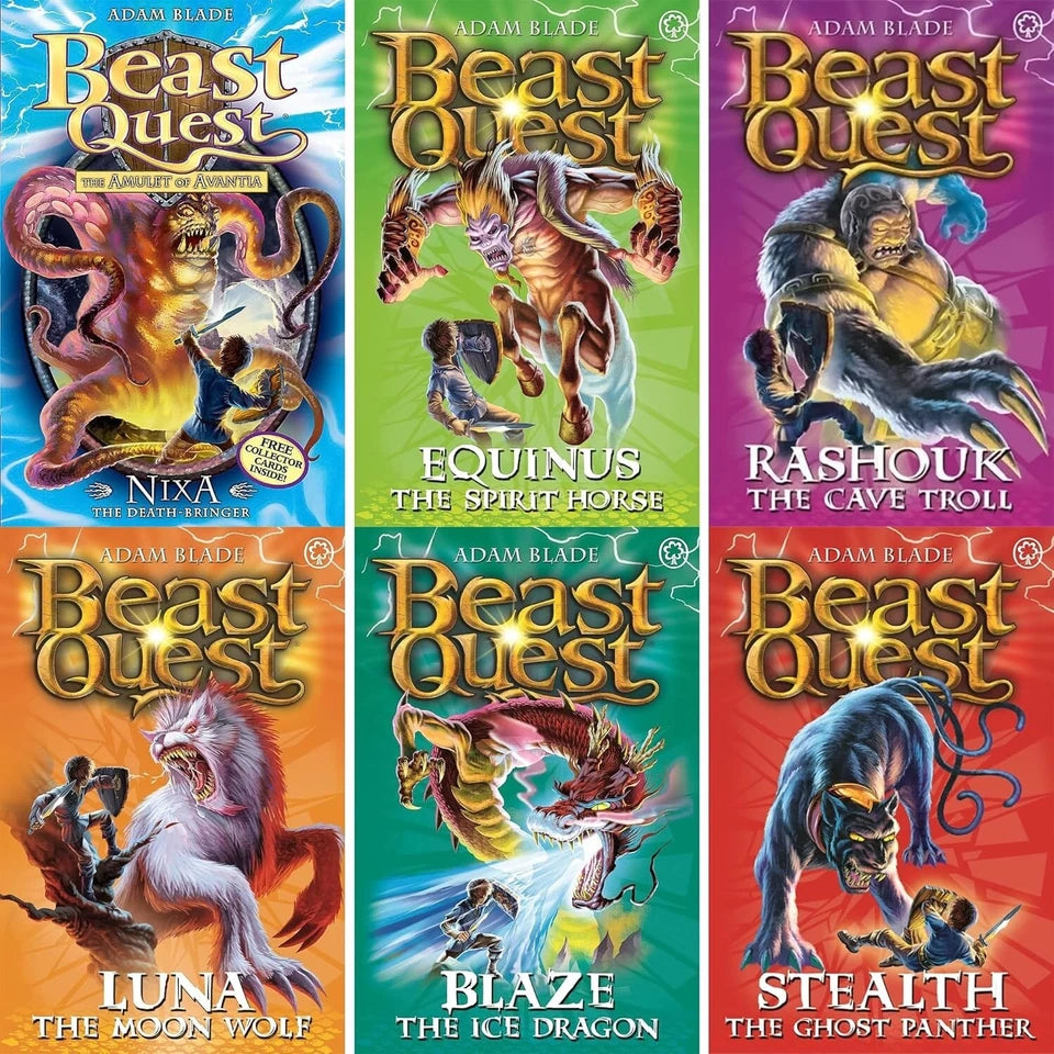 Beast Quest Golden Armour and Dark Realm story arc books by Adam Blade