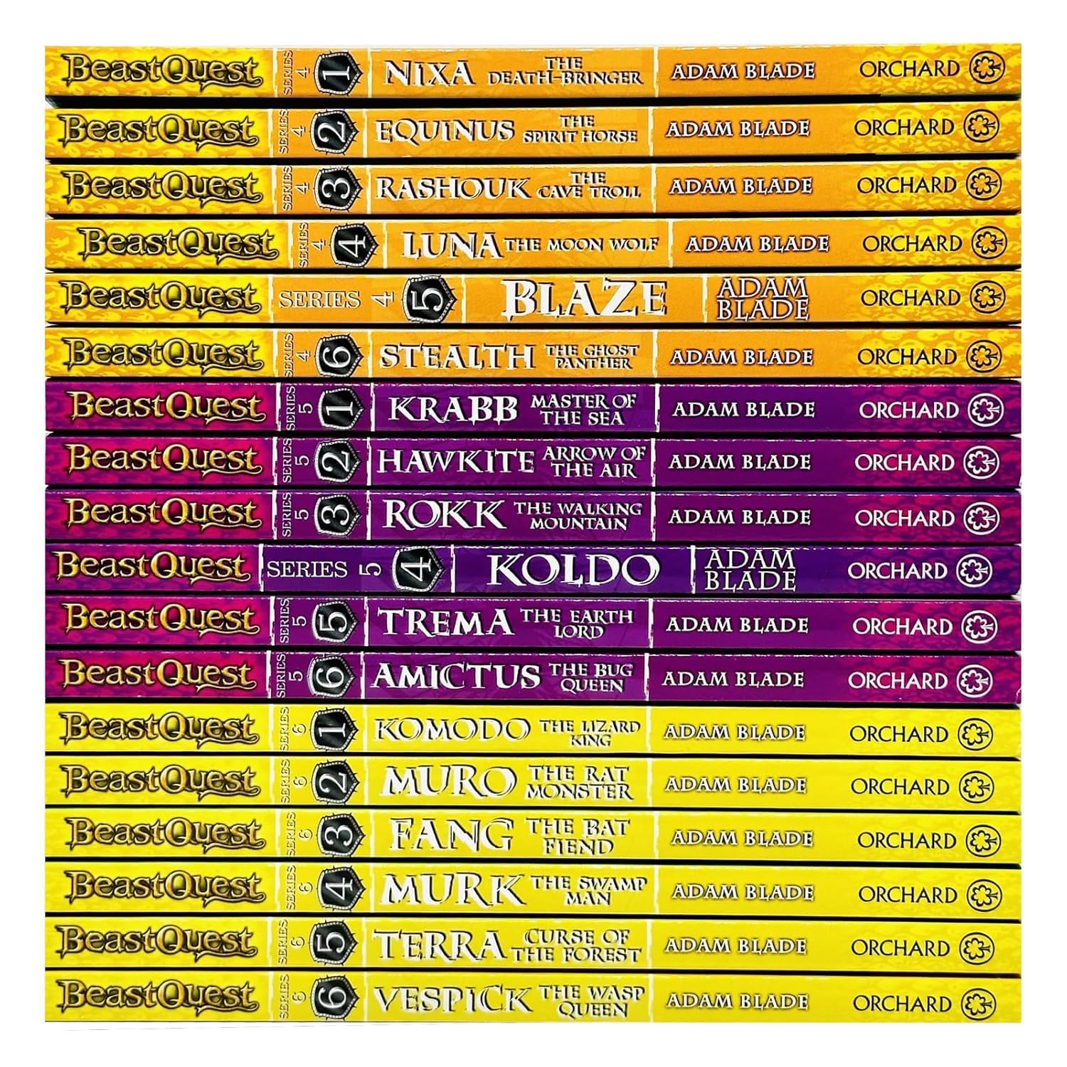 Beast Quest Series 4-6 18 Books Box Set by Adam Blade - Paperback header image