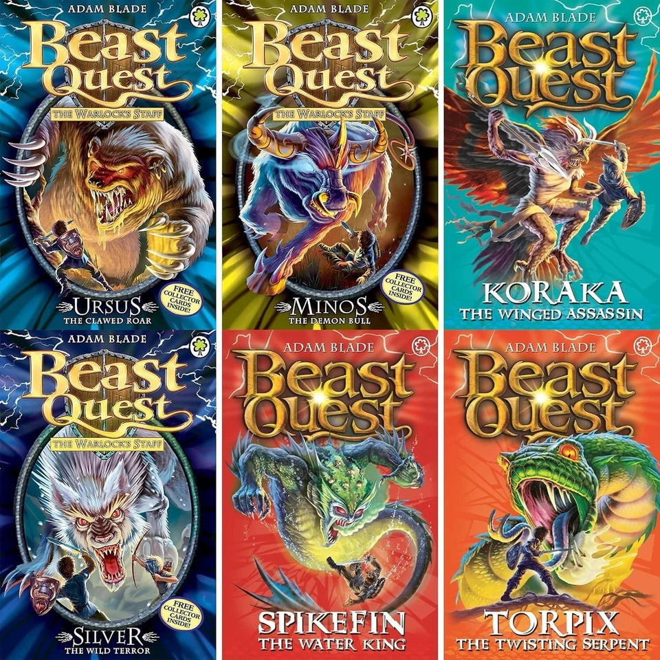 Beast Quest Series 6-10 30 Books Collection Set - The Pirate King and Lost World covers - Adam Blade paperback