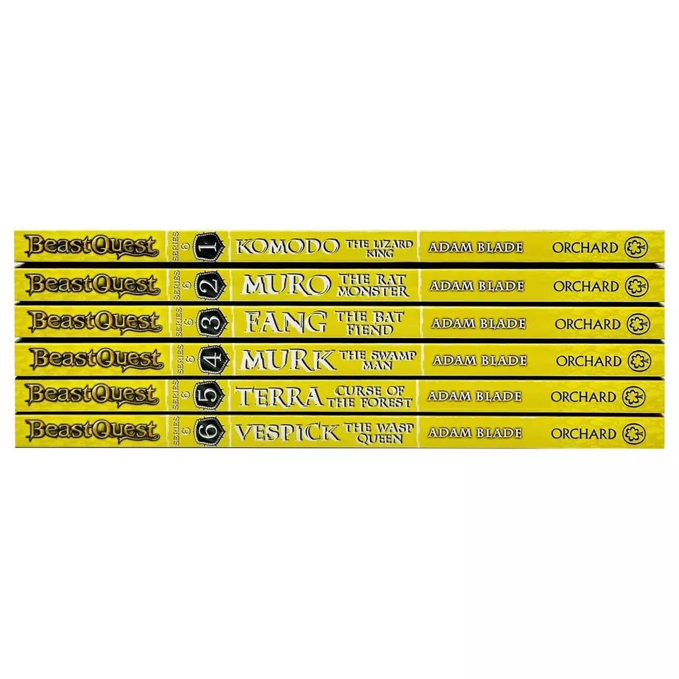 Beast Quest World of Chaos Series 6 book titles - Komodo Muro Fang Murk Terra Vespick - Paperback set
