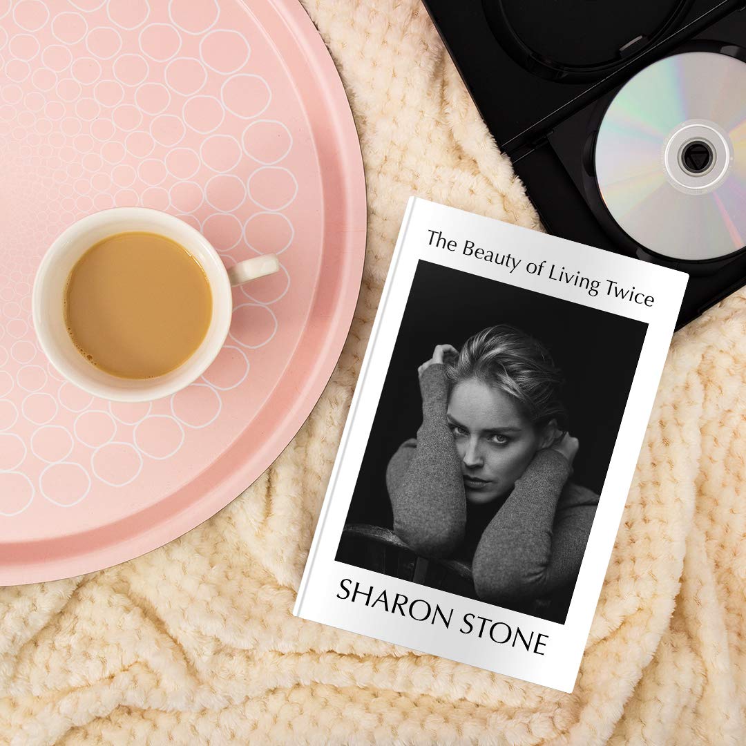 The Beauty of Living Twice by Sharon Stone - hardback memoir detail view