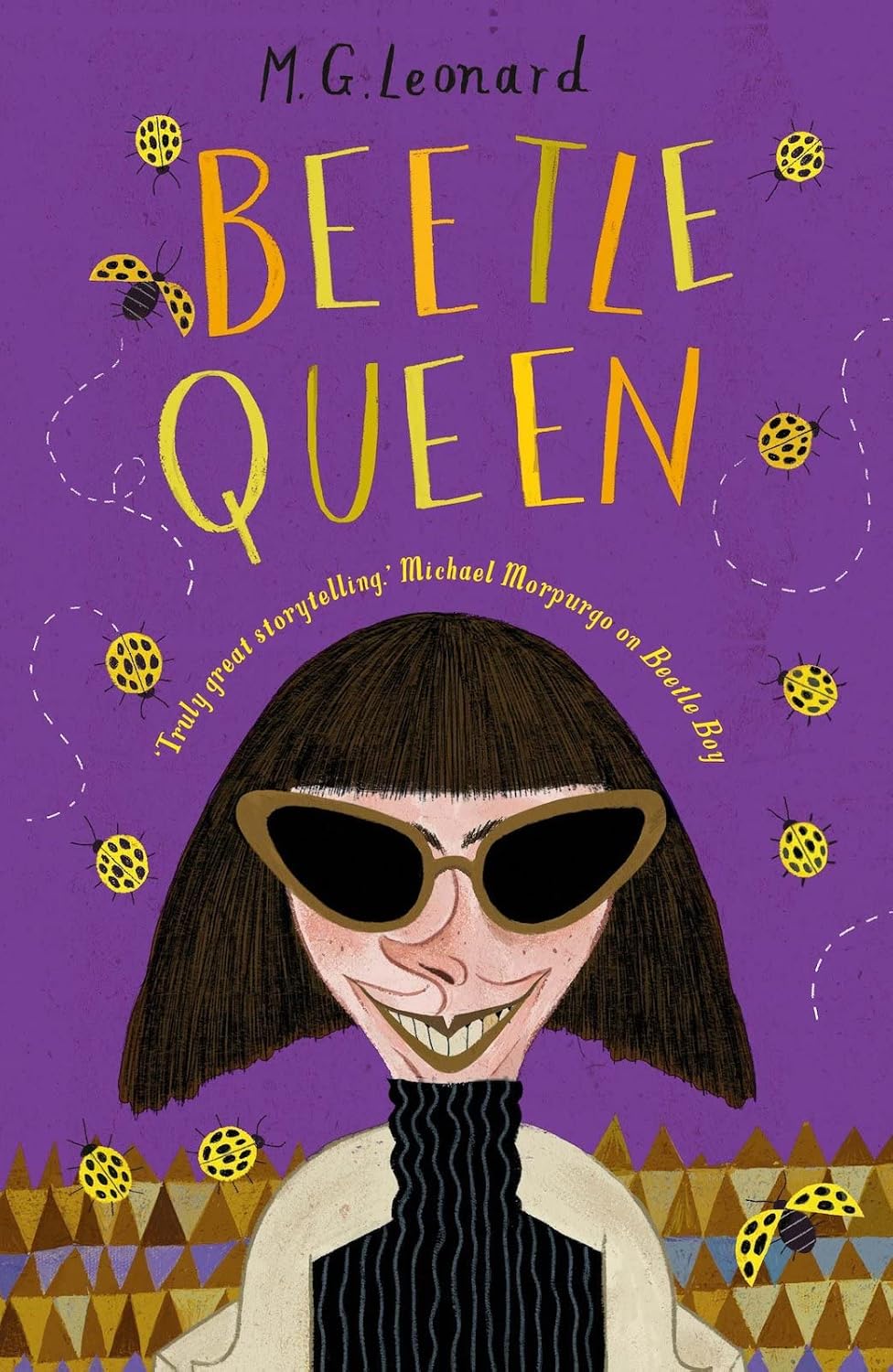 Beetle Queen by M.G. Leonard - Beetle Trilogy Book 2 - Paperback edition cover, Ages 9-12