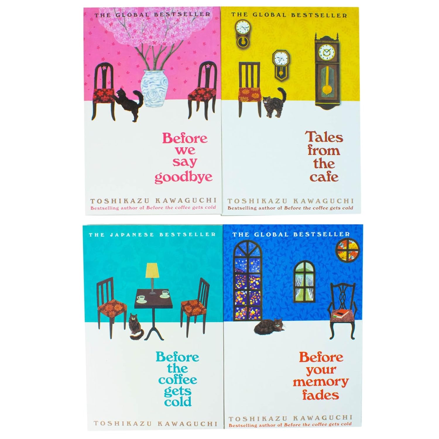 Before We Say Goodbye and Before the Coffee Gets Cold paperback books by Toshikazu Kawaguchi