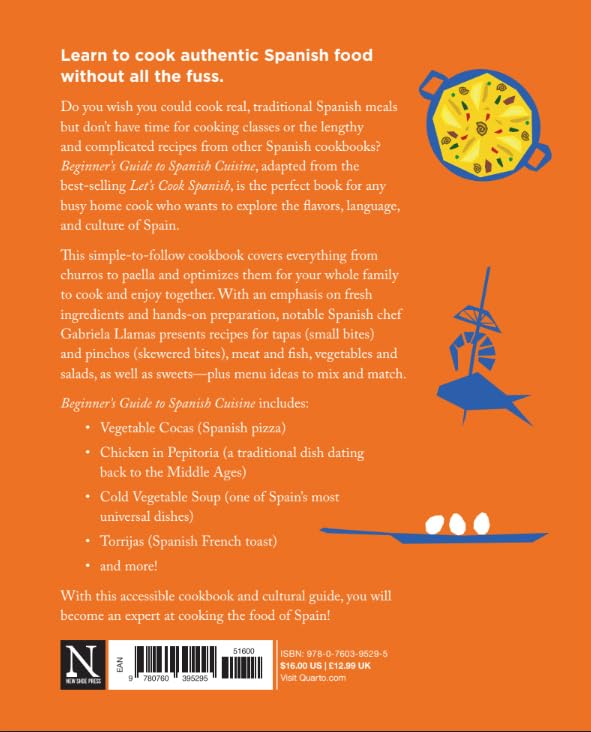 Inside page from Beginner's Guide to Spanish Cuisine by Gabriela Llamas, showing an easy Spanish recipe