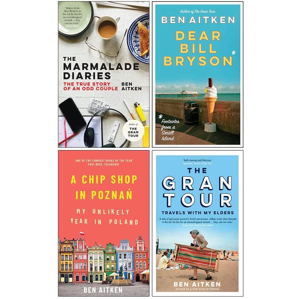 Ben Aitken travel memoir paperback set covers - four book non fiction collection by Ben Aitken